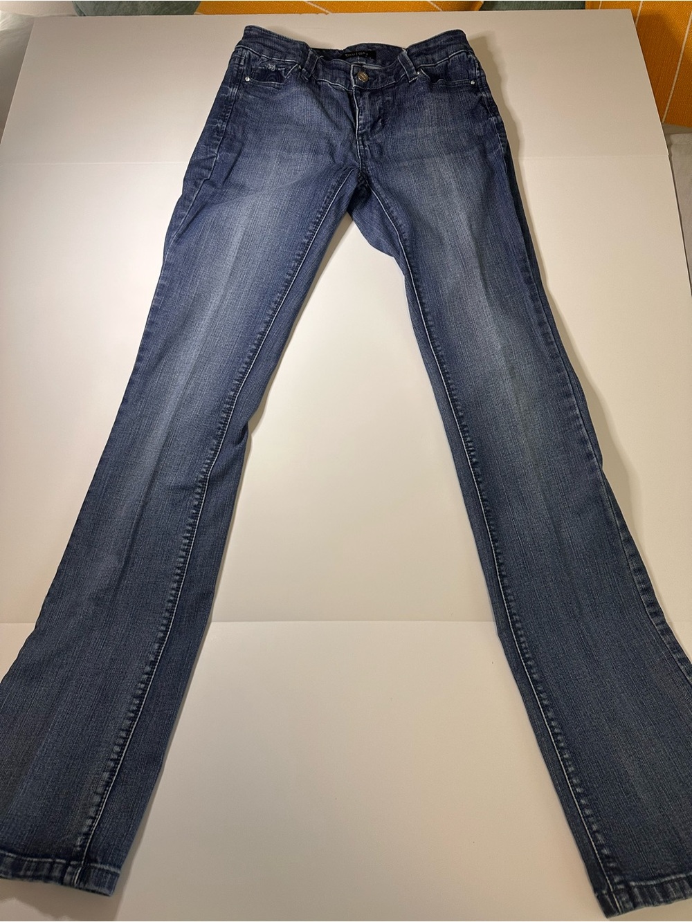 White House Black Market Blanc Bootcut Jeans Embellished Pockets Blanc 00L